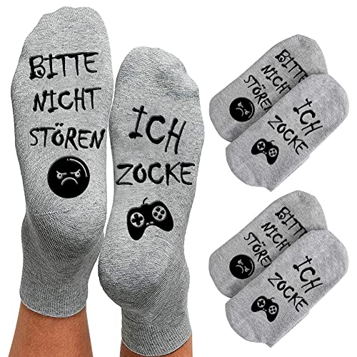 BHGWR Gaming Socken Geschenke für Gamer 2 Paar, Zocken...