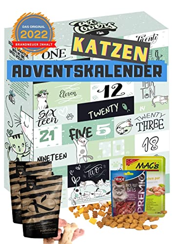 Katzen Adventskalender 2022 mit 24 delikaten Snacks im...