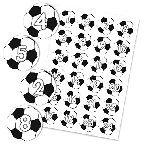 Fußball-Zahlensticker