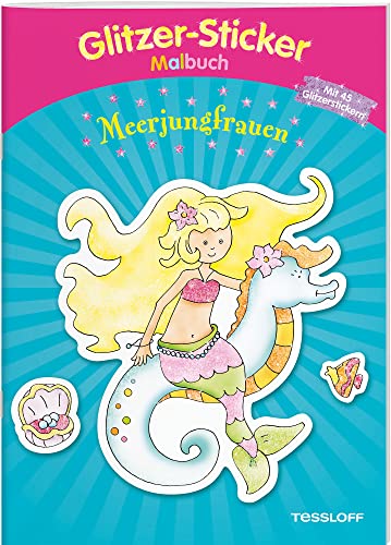 Meerjungfrauen-Malbuch mit Stickern